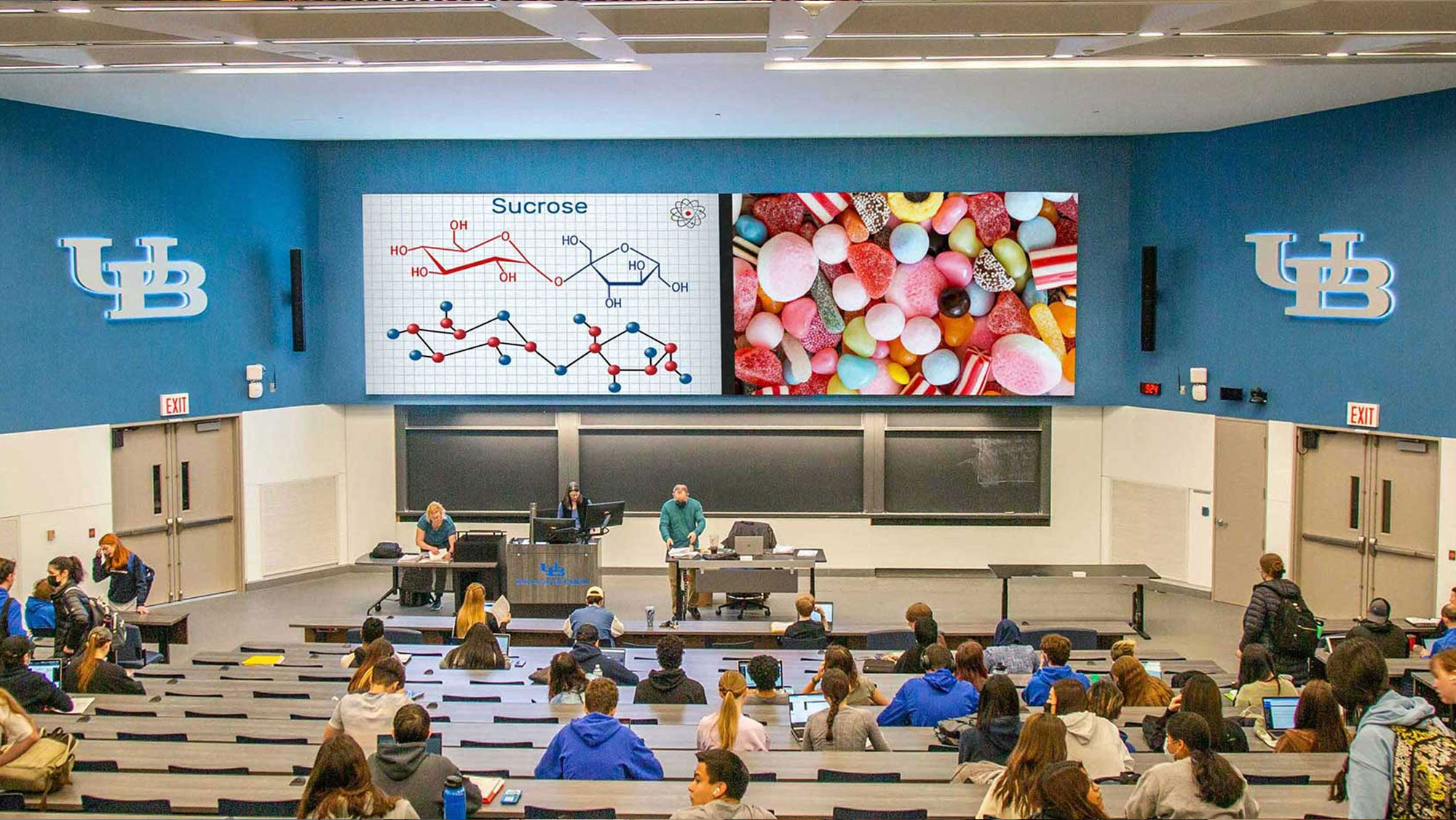 College classroom with Digital Projection LED walls