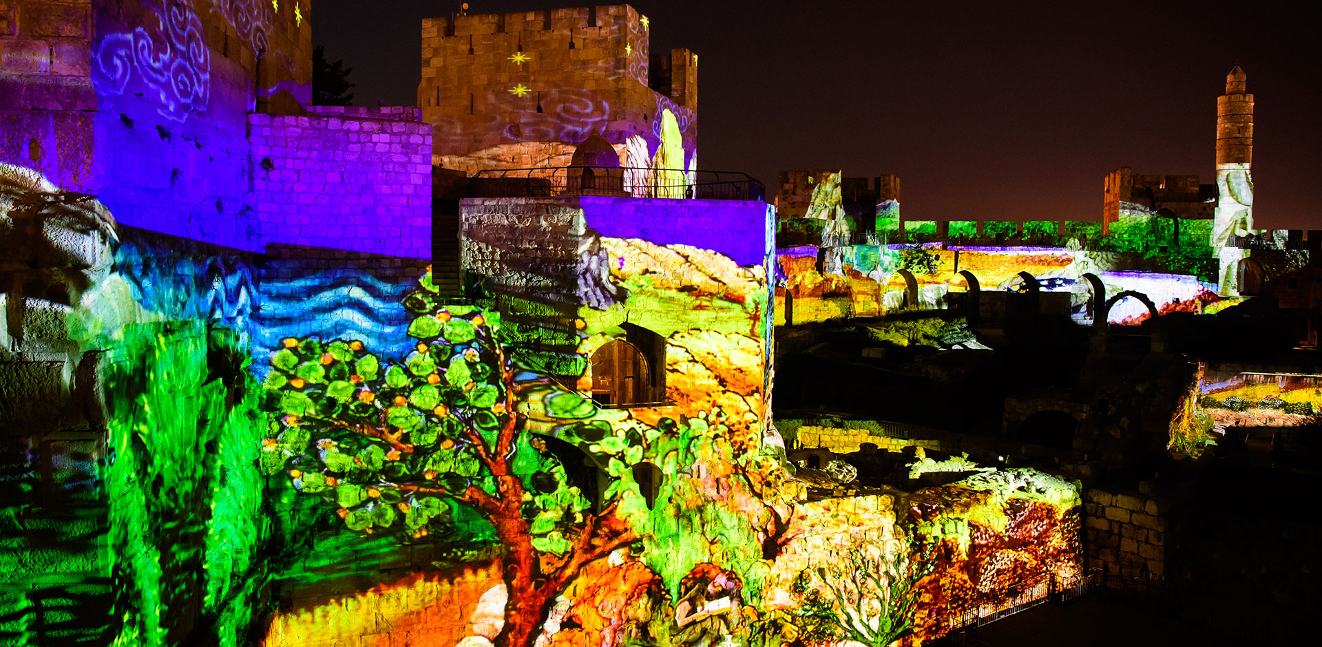 Projection Mapping at The Tower of David by Digital Projection