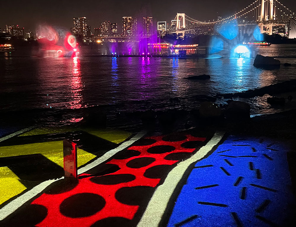 TITAN lasers light up Odaiba Marine Park for first anniversary of Tokyo Olympic Games