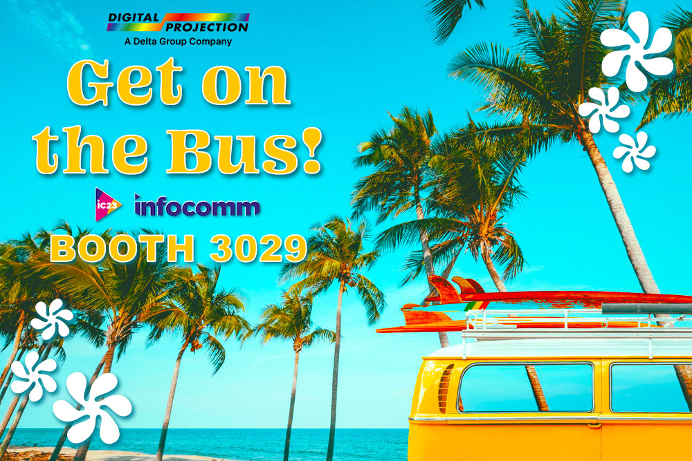 Get on the bus to InfoComm with Digital Projection