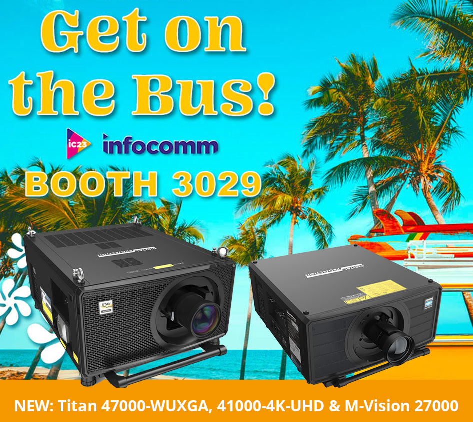 “Get on the Digital Projection Bus!” at InfoComm 2023