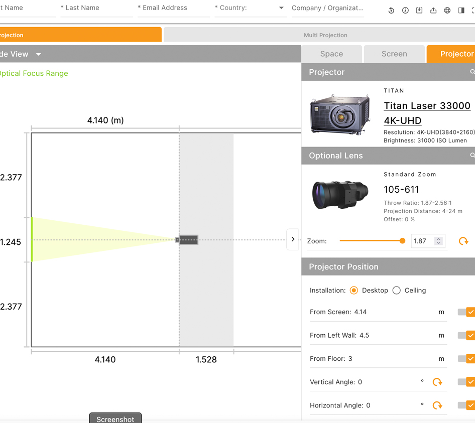 Digital Projection Projector Calculator