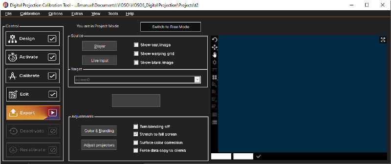 DBF Dot Belnd File for Digital Projection Projectors